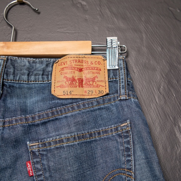 Levi's 514 Slim Straight Medium Wash Jeans W 29 - Picture 3 of 7